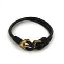 Bracciale in pelle con ancora