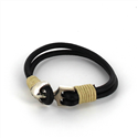 Bracciale in pelle con ancora