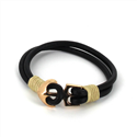 Bracciale in pelle con ancora