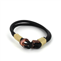 Bracciale in pelle con ancora