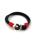 Bracciale in pelle con ancora