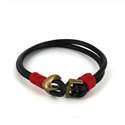 Bracciale in pelle con ancora