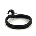 Bracciale in Pelle Intrecciata Nero