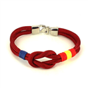 Bracciale Nodo Bordeaux con Bandiera Spagnola